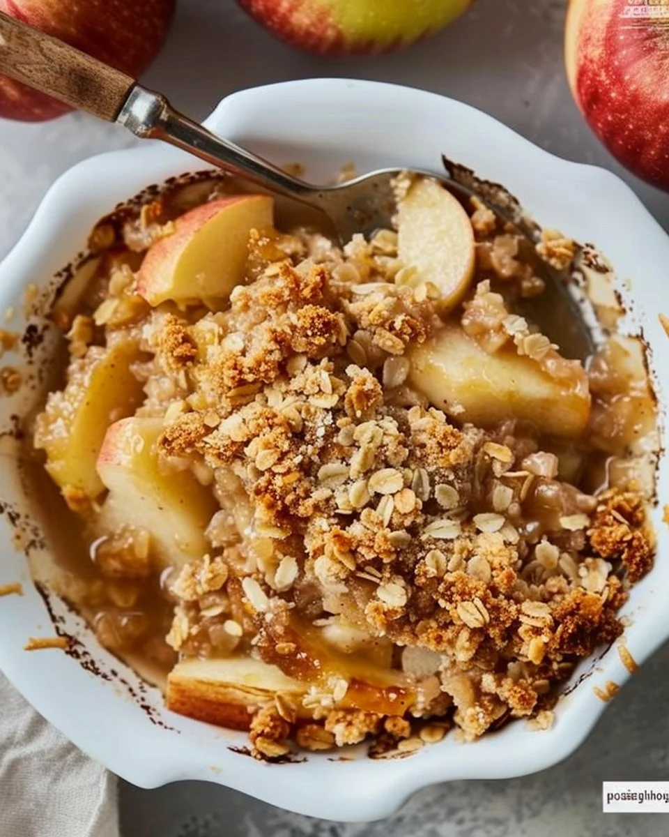 Healthy Breakfast Apple Crumble
