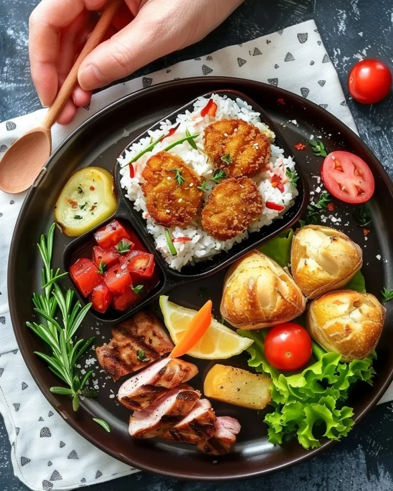 Delicious bekel makan meal served on a plate with fresh ingredients.