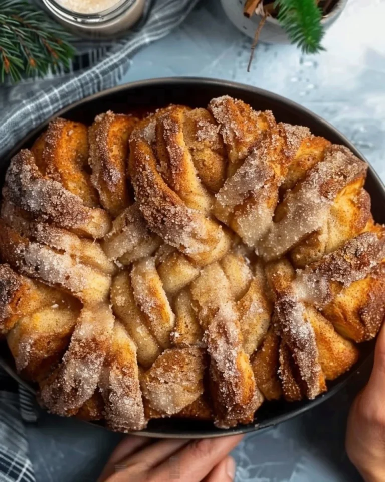 Cinnamon Sugar Pull Apart Bread with gooey cinnamon filling