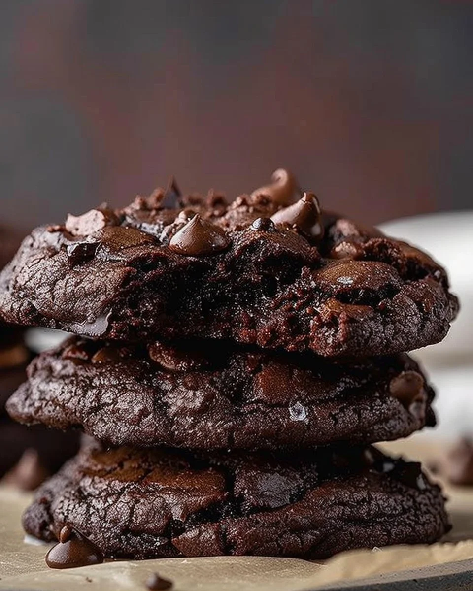 Crumbl Dark Dream Cookies featuring a rich, chocolatey design.