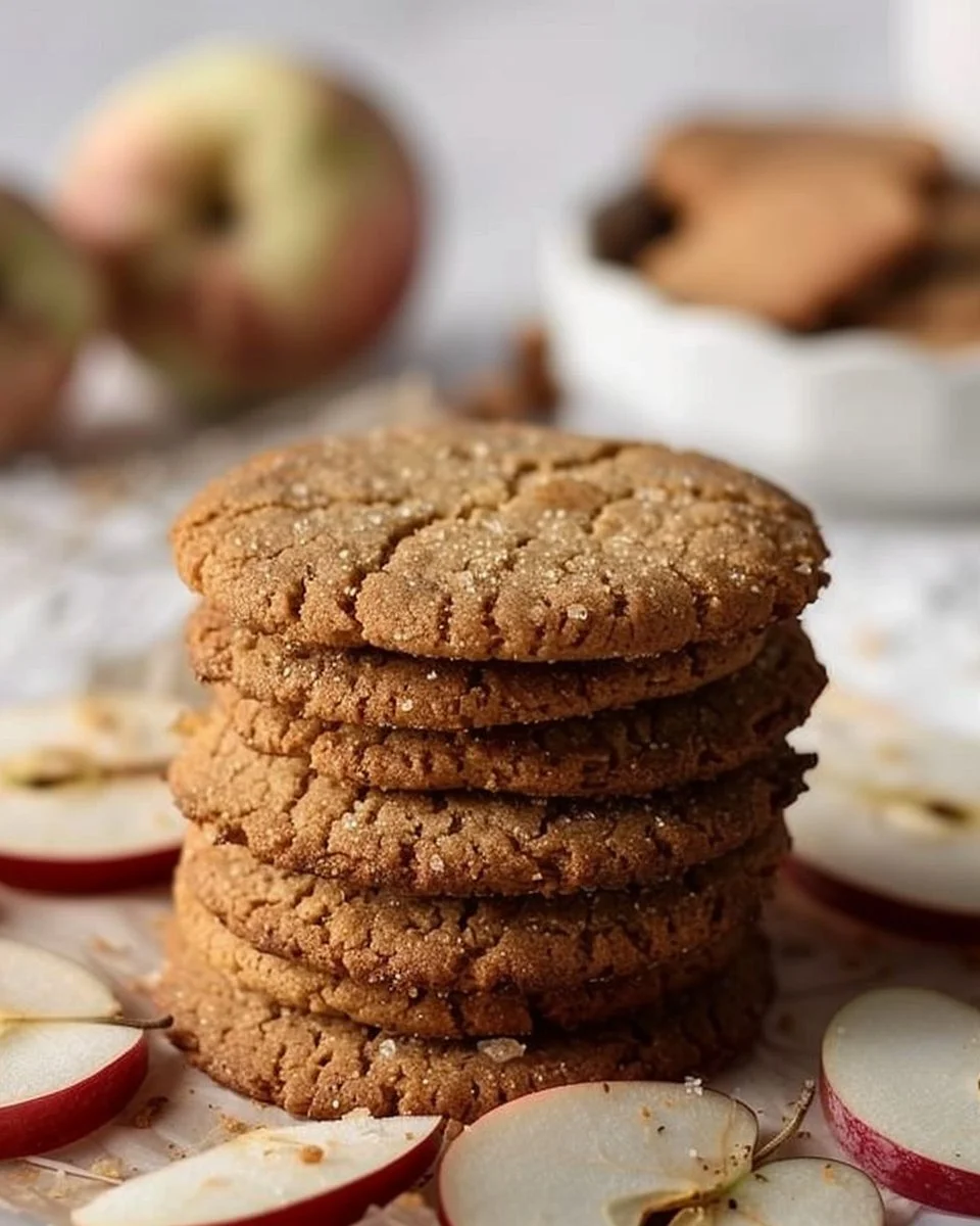 Delicious Ginger Apple Snaps made with whole wheat for a healthier treat