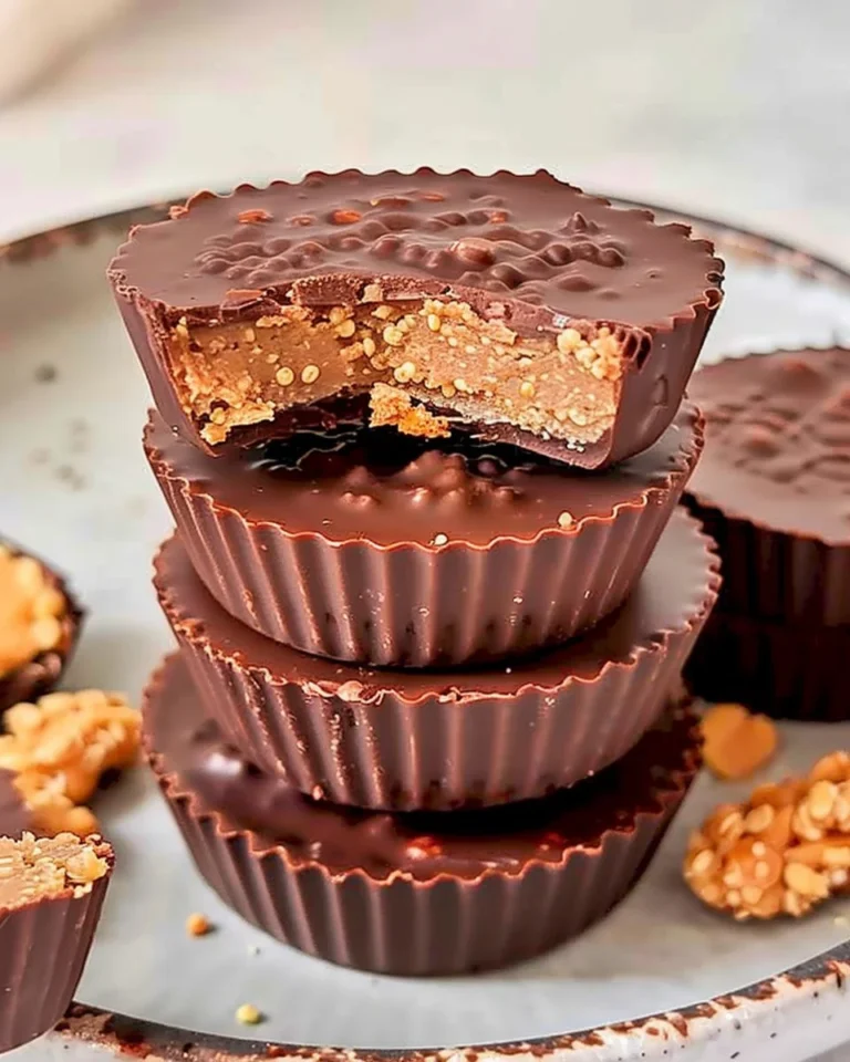 Vegan Quinoa Crunch Peanut Butter Cups made with nutritious quinoa cups