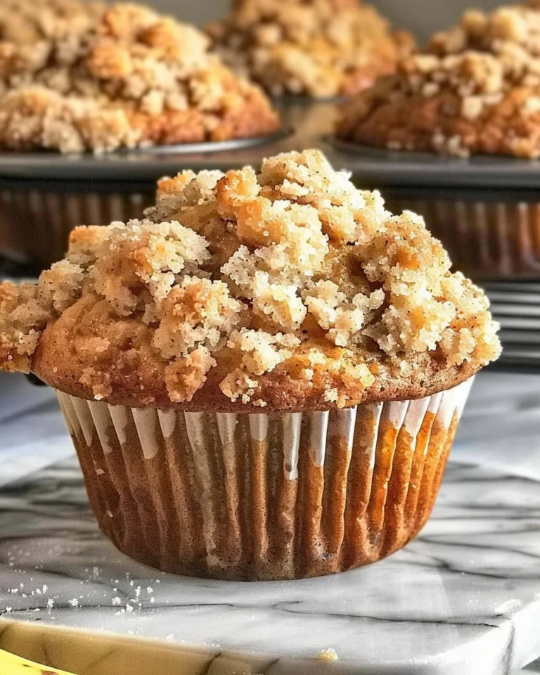 Delicious easy banana crumb muffins fresh out of the oven